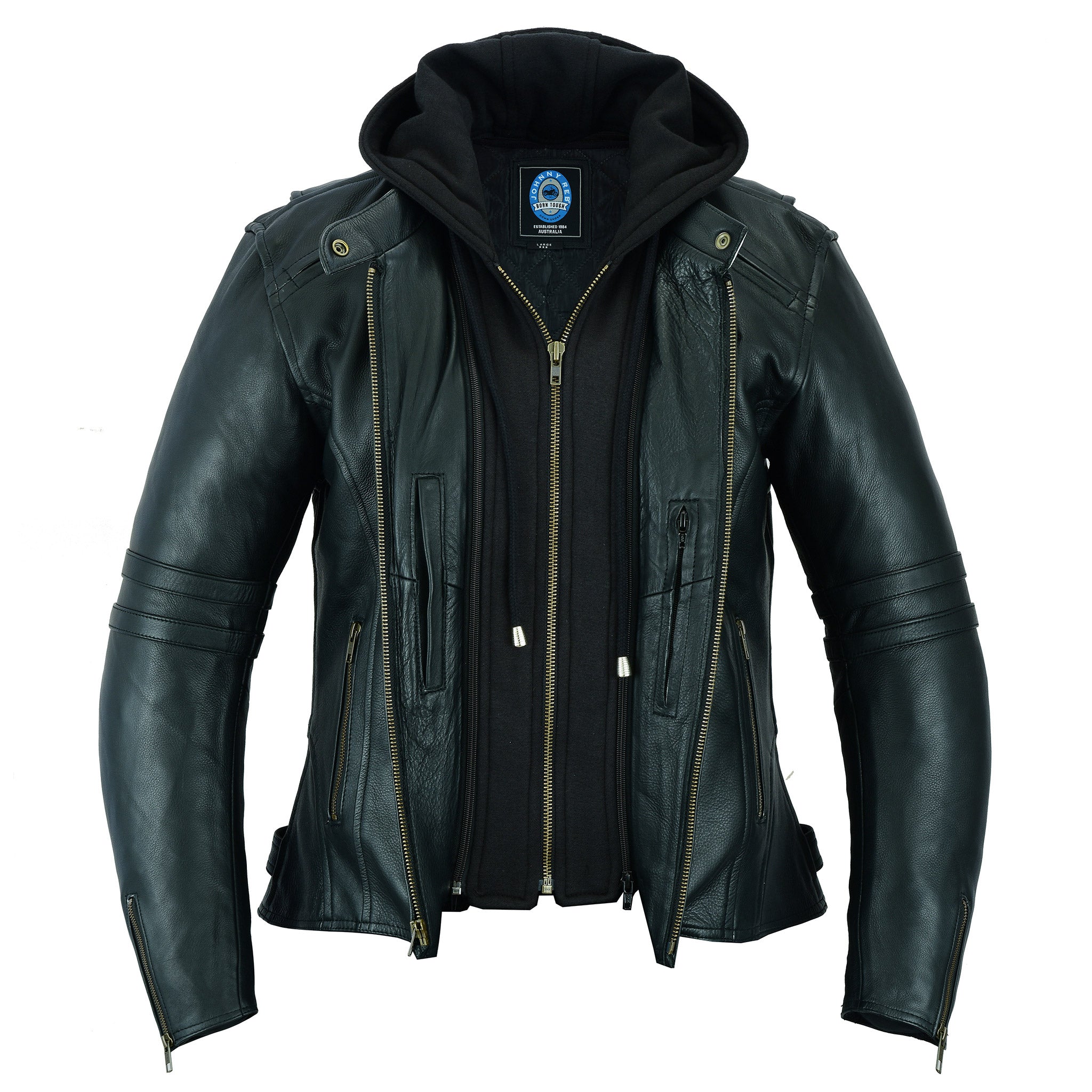 Women's Hawkesbury Leather Jacket | Removable Hood